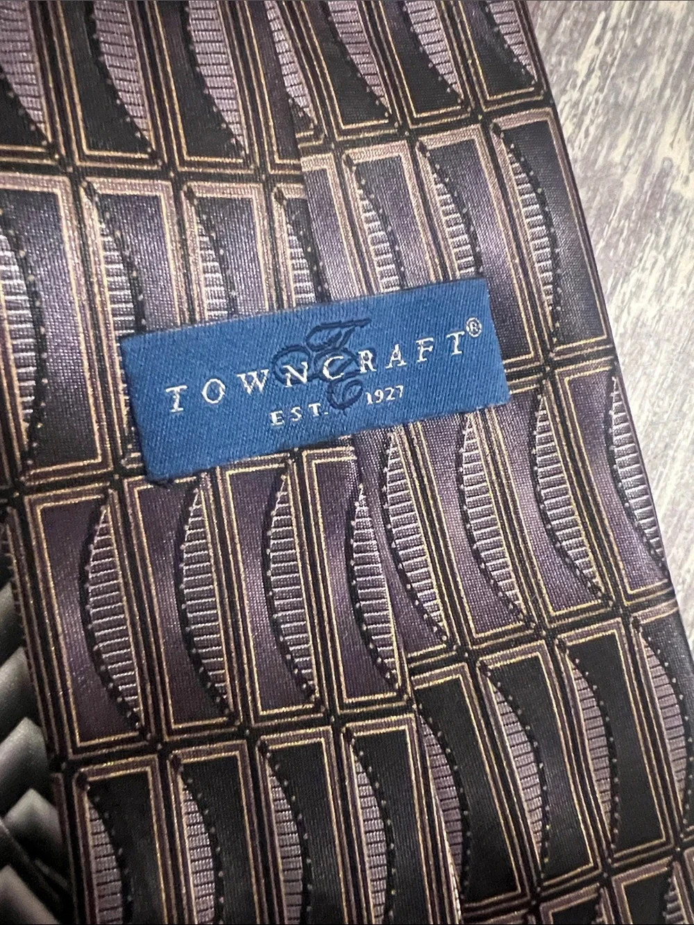 Set of 4 Classic Men's Necktie - Brown, Beige, Silver, Gold Designs